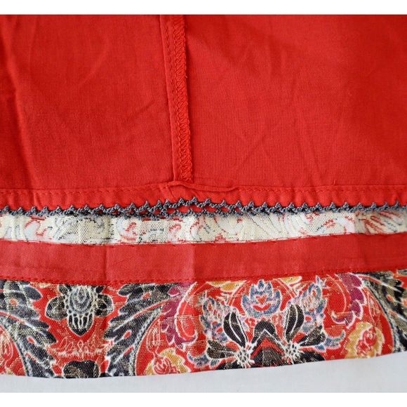 Maeve x Anthropologie Petite Sz L Rosie Floral Gold Metallic Pleated Skirt $118 - Picture 7 of 8